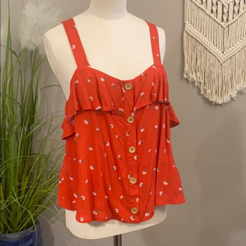 Red summer top